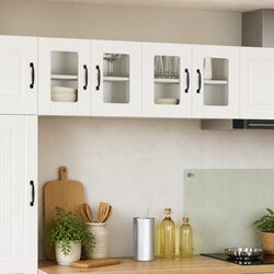 Wall Glass Cabinets in White - 60x31x40cm - 2 Pieces