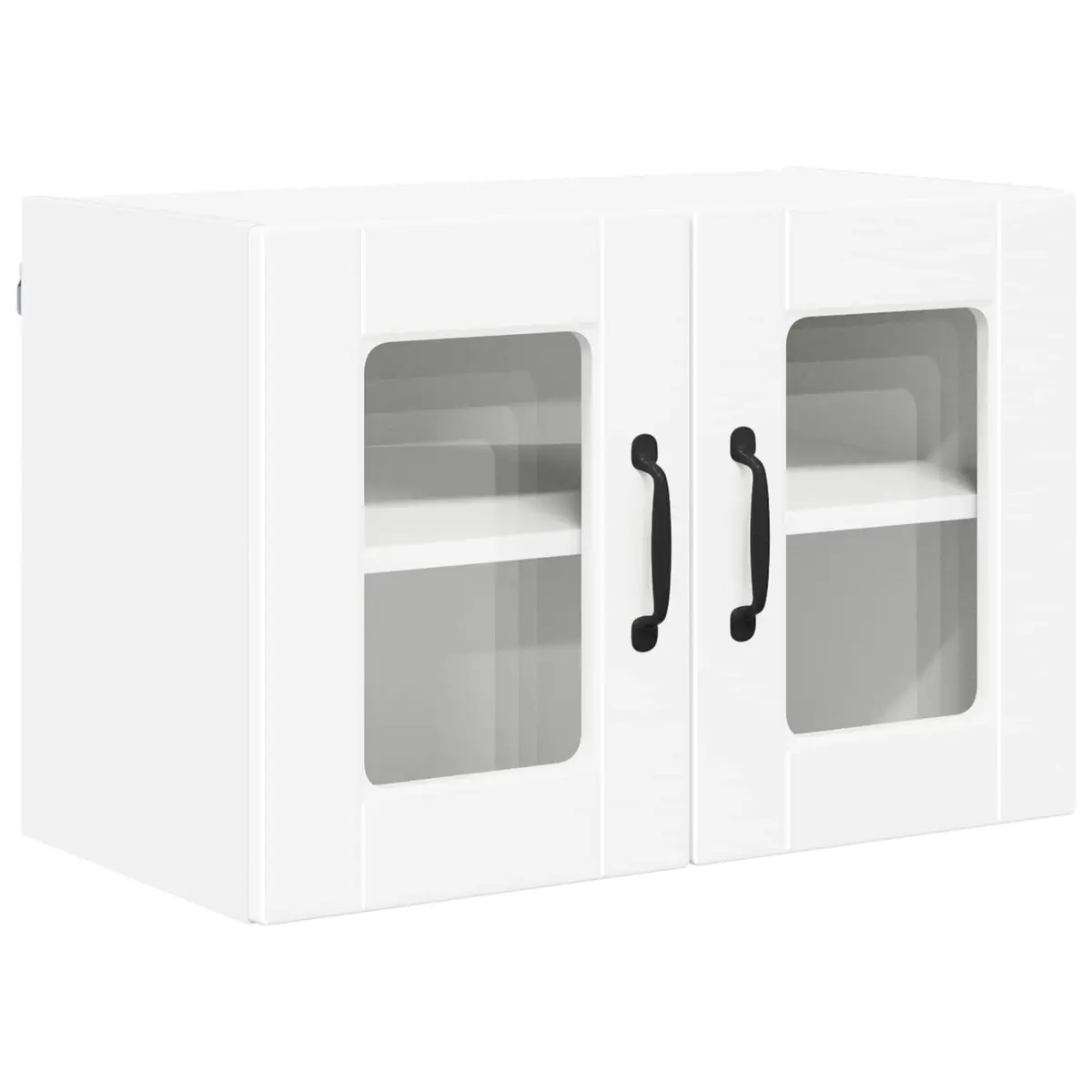 Wall Glass Cabinet Kitchen Storage 60x31x40cm Modern 2 Piece