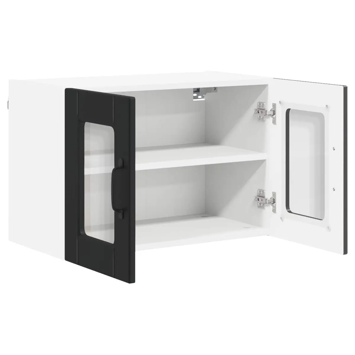 Wall Glass Cabinet Kitchen Storage 60x31x40cm Engineered Wood Organiser