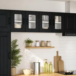 Specifications for Black Wall Glass Cabinets - 2 pcs