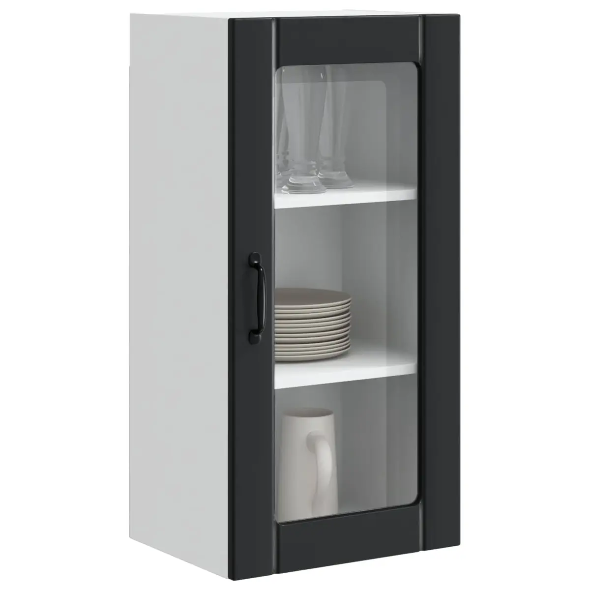 Wall Glass Cabinet Kitchen Storage Unit 40x31x80cm