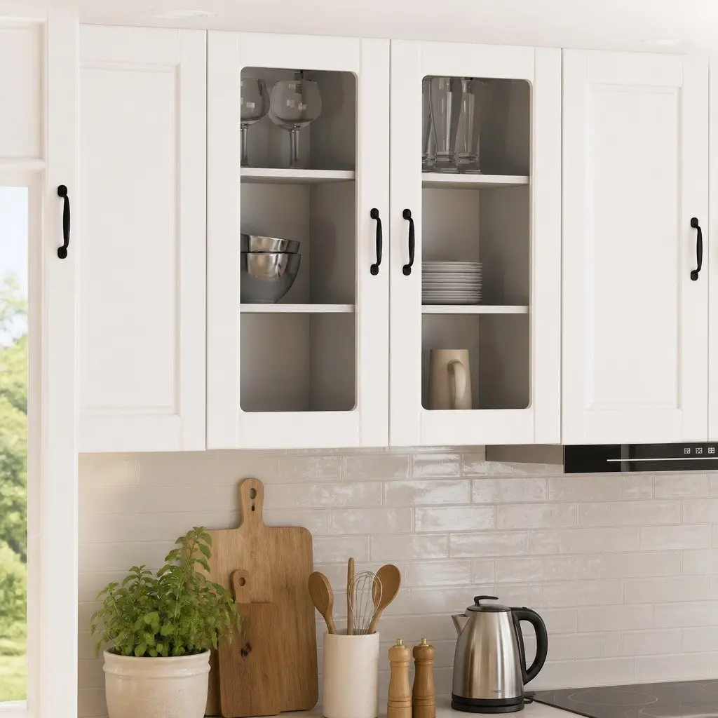 Wall-Mounted High Gloss White Kitchen Cabinet