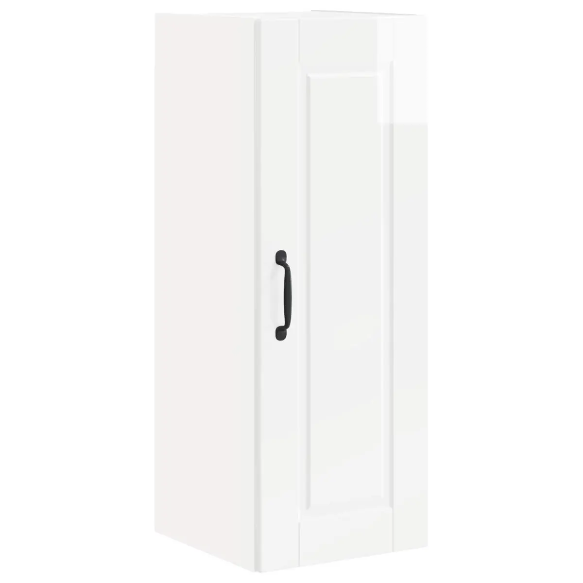 Wall Cabinet High Gloss White Kitchen Storage Shelves Engineered Wood 30x31x80cm