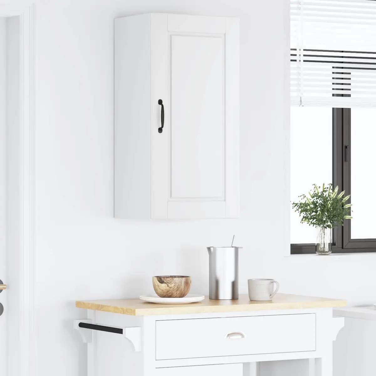 Wall-Mounted Kitchen Cabinet 40x31x80cm in White