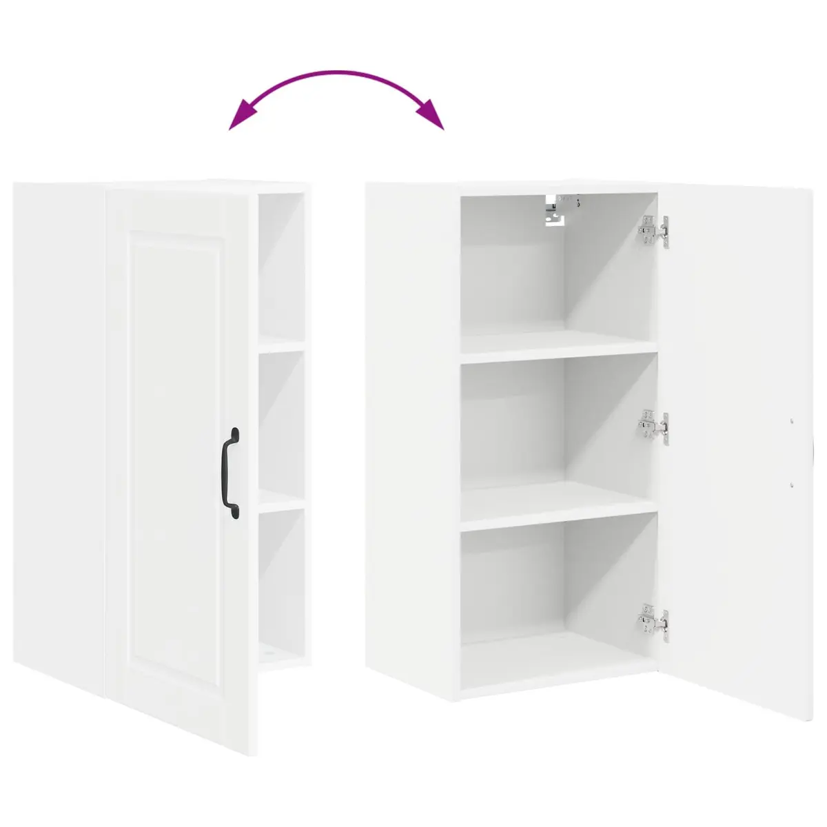Wall-Mounted Kitchen Cabinet 40x31x80cm in White