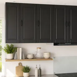 Kitchen Wall Cabinet with Shelves 40x31x80cm Black