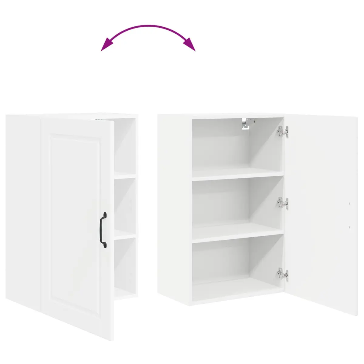 Kitchen Wall Cabinet White 50 x 31 x 80 cm
