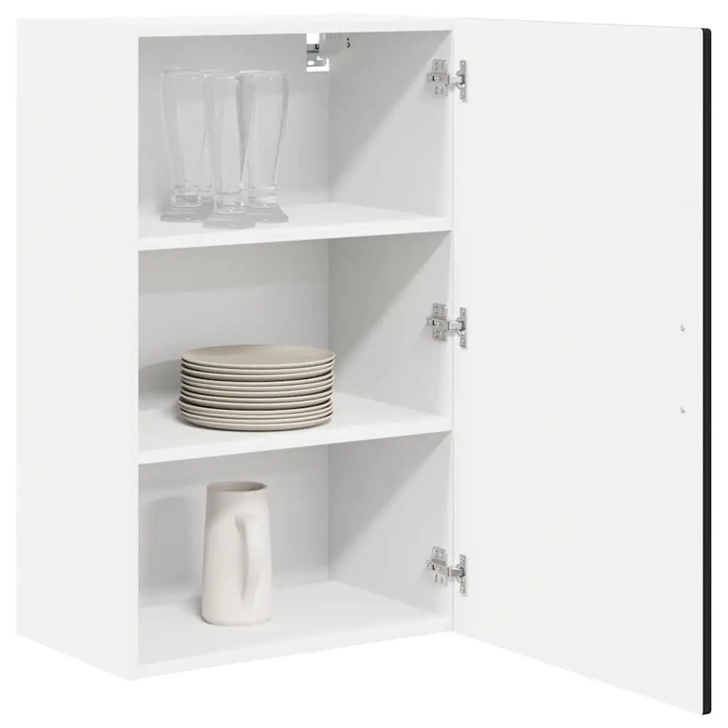 50x31x80cm Black Engineered Wood Kitchen Wall Cabinet
