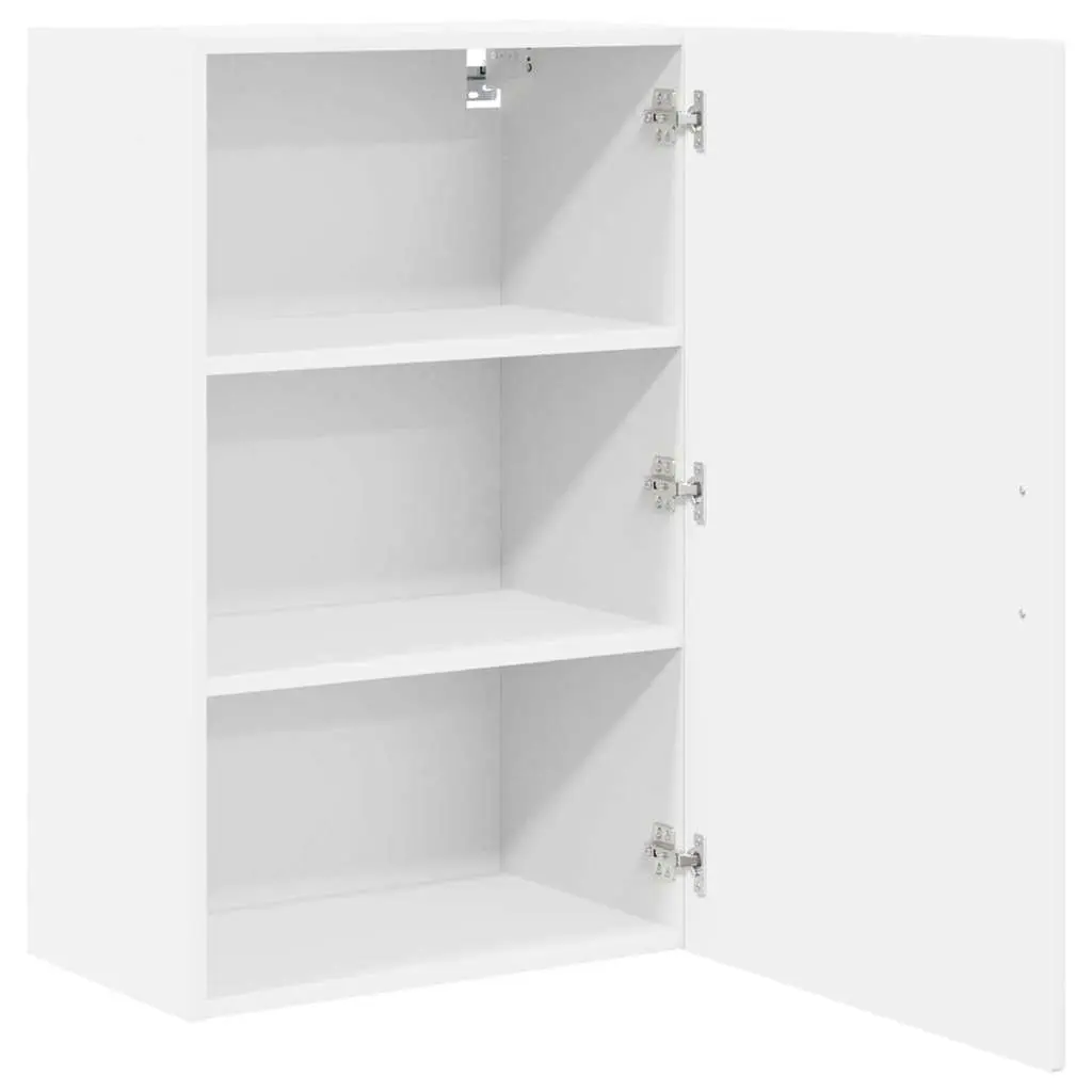 Wall Cabinet White High Gloss Kitchen Storage Shelves Compartments 50 x 31 x 80