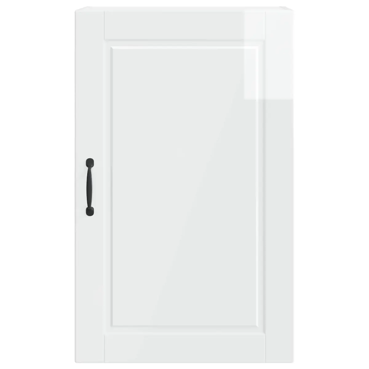 Wall Cabinet White High Gloss Kitchen Storage Shelves Compartments 50 x 31 x 80