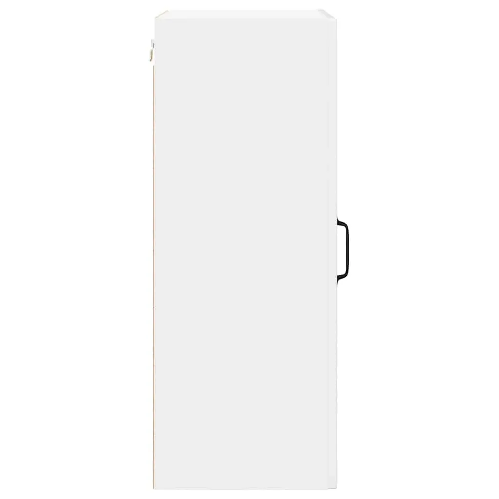 Wall Cabinet White High Gloss Kitchen Storage Shelves Compartments 50 x 31 x 80