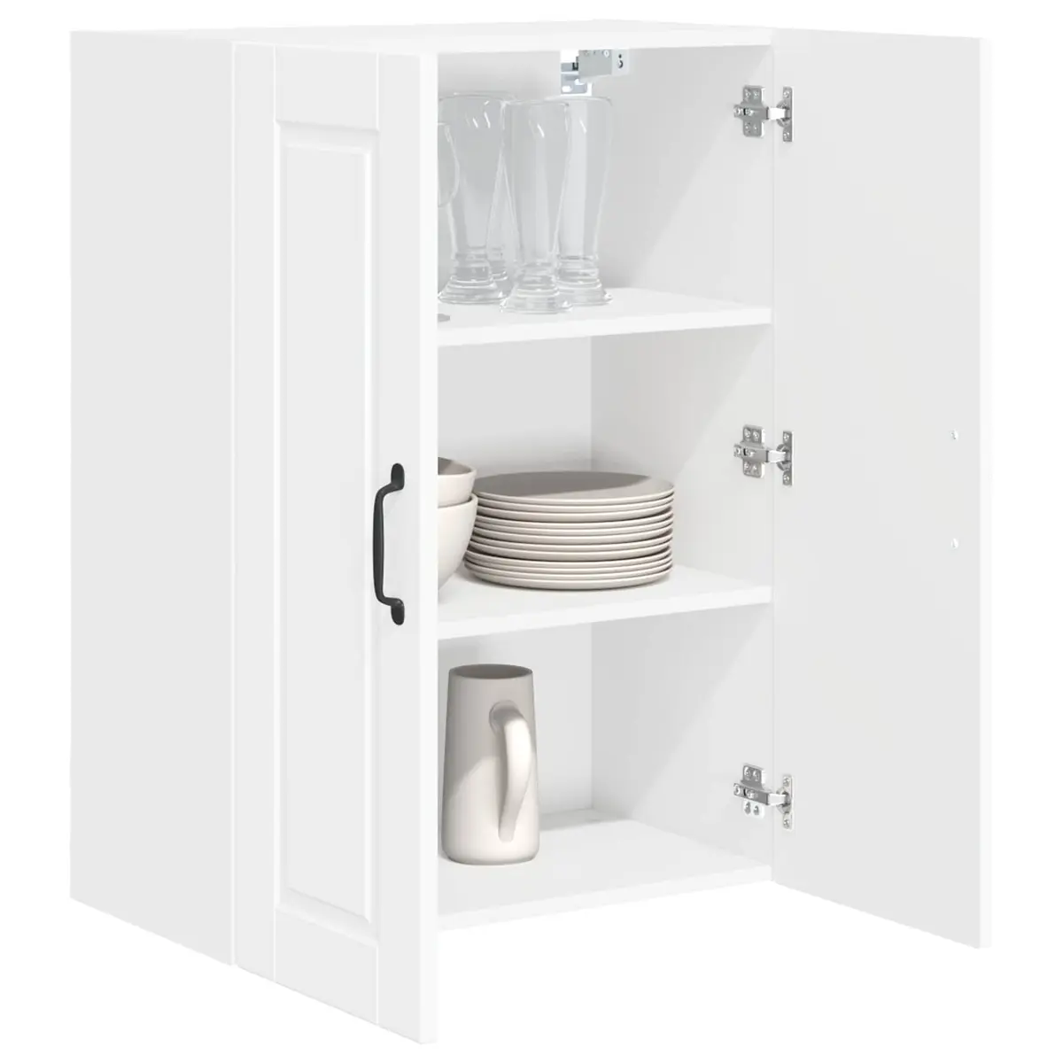 Wall Cabinet High Gloss White 60 x 31 x 80 cm Kitchen Storage Cupboard Shelves