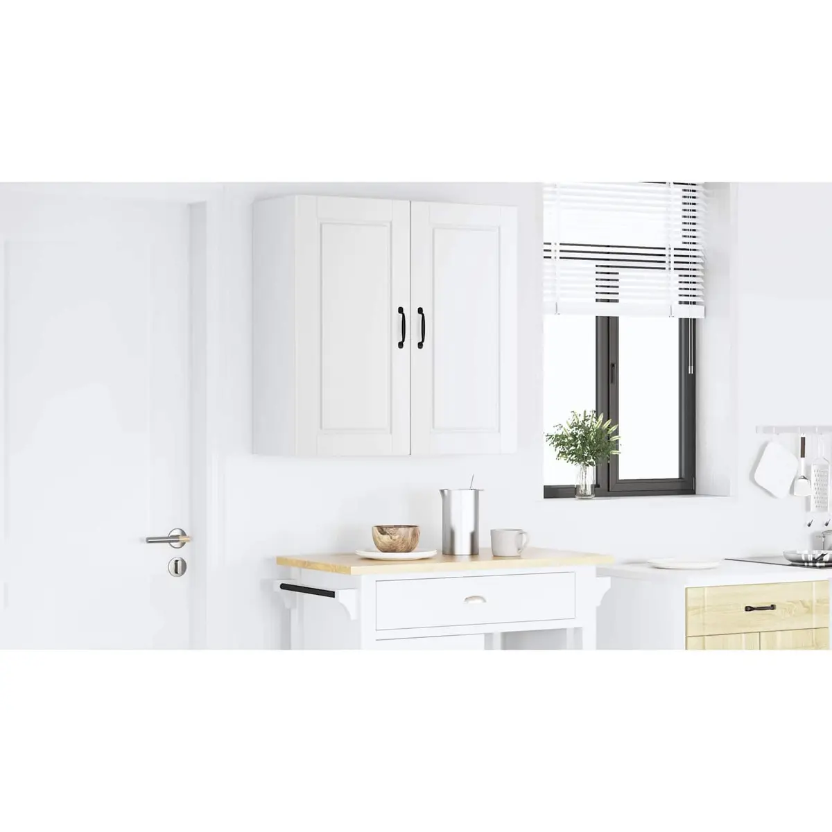 Wall Cabinet Kitchen 80 x 31 x 80 cm White Engineered Wood