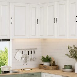 Wall Corner Kitchen Cabinet Specifications: 57x57x80cm, White