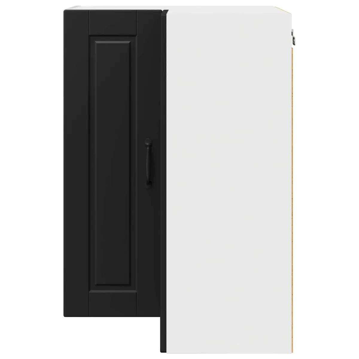 Wall Corner Kitchen Cabinet Black 57x57x80cm