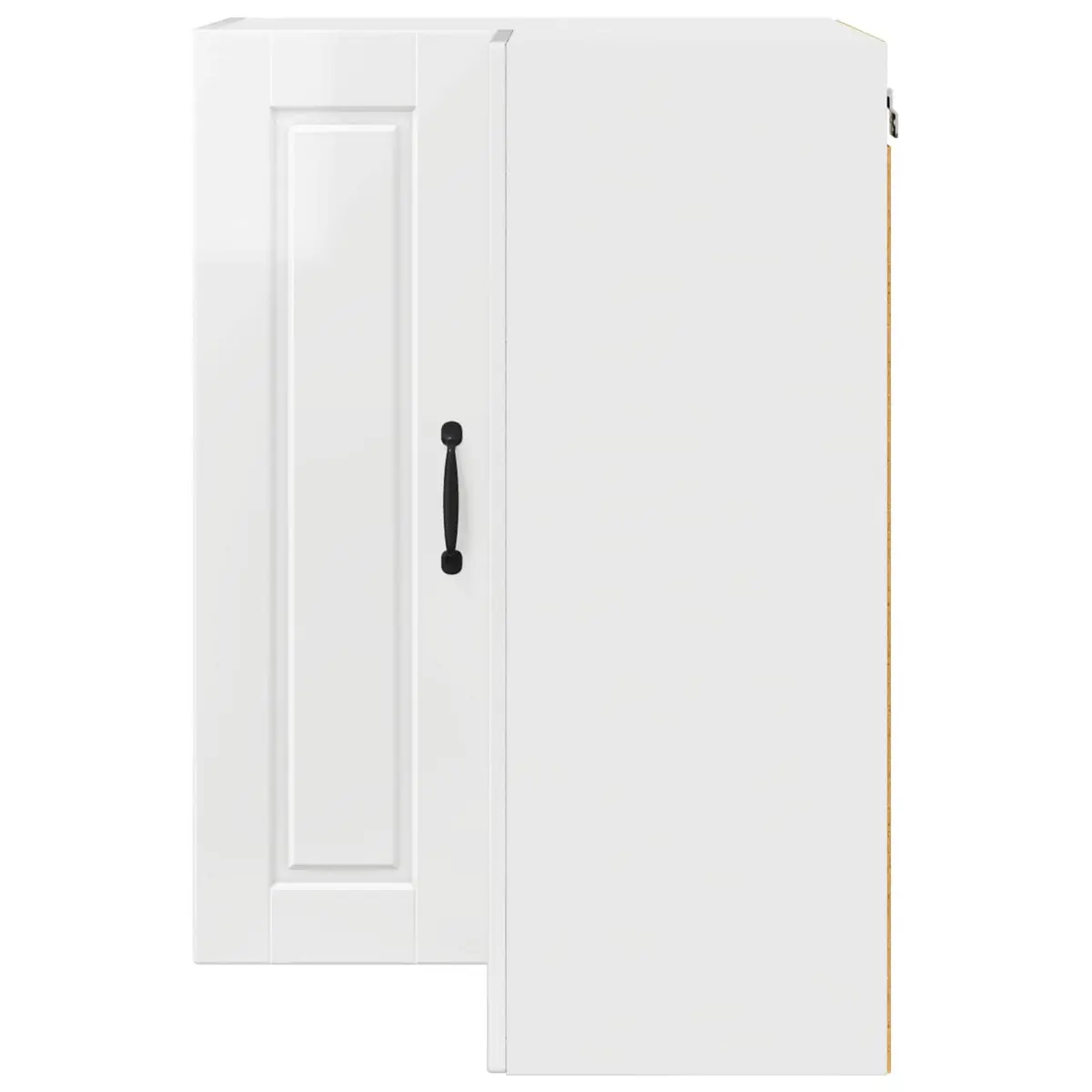 Wall Corner Cabinet High Gloss White 57 x 57 x 80 cm Kitchen Storage Cupboard