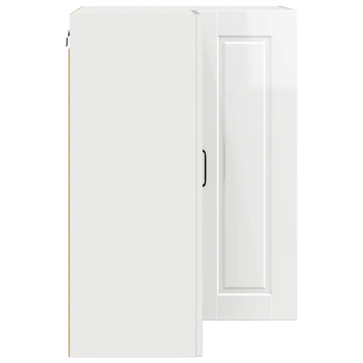 Wall Corner Cabinet High Gloss White 57 x 57 x 80 cm Kitchen Storage Cupboard