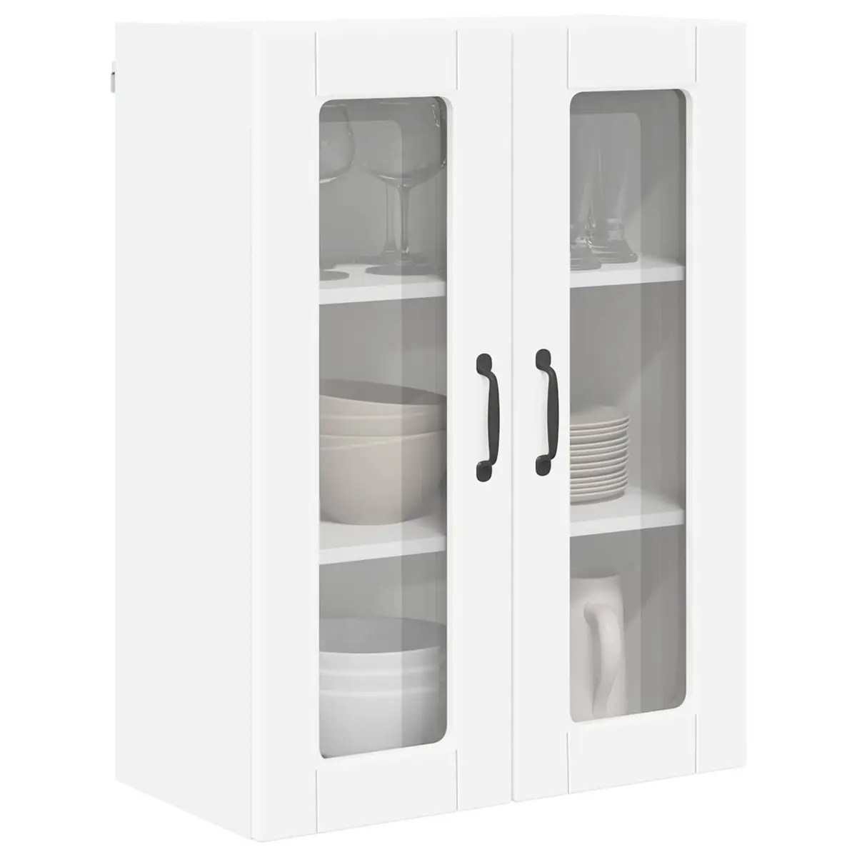 Wall-Mounted Glass Kitchen Cabinet