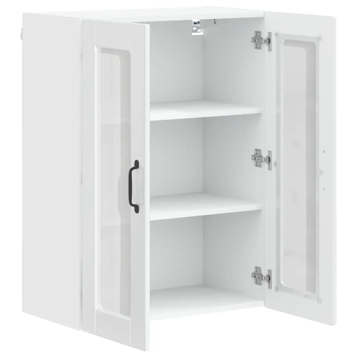 Wall Mounted Kitchen Cabinet for Indoor Use High Gloss White