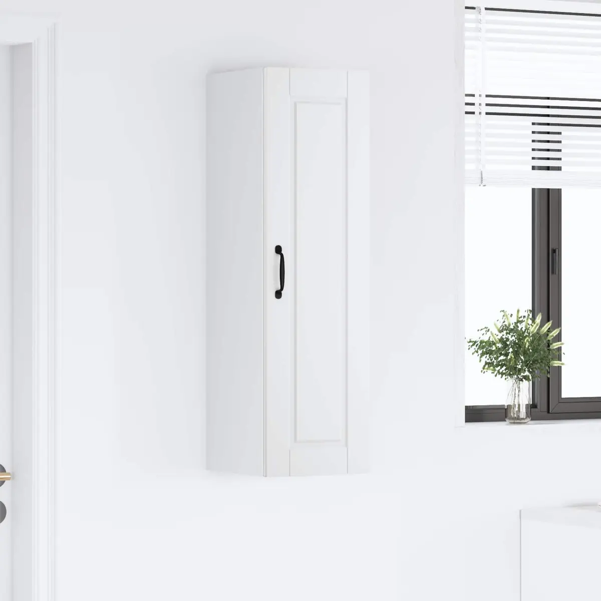Wall Cabinet Kitchen Storage Unit White 30x31x100cm