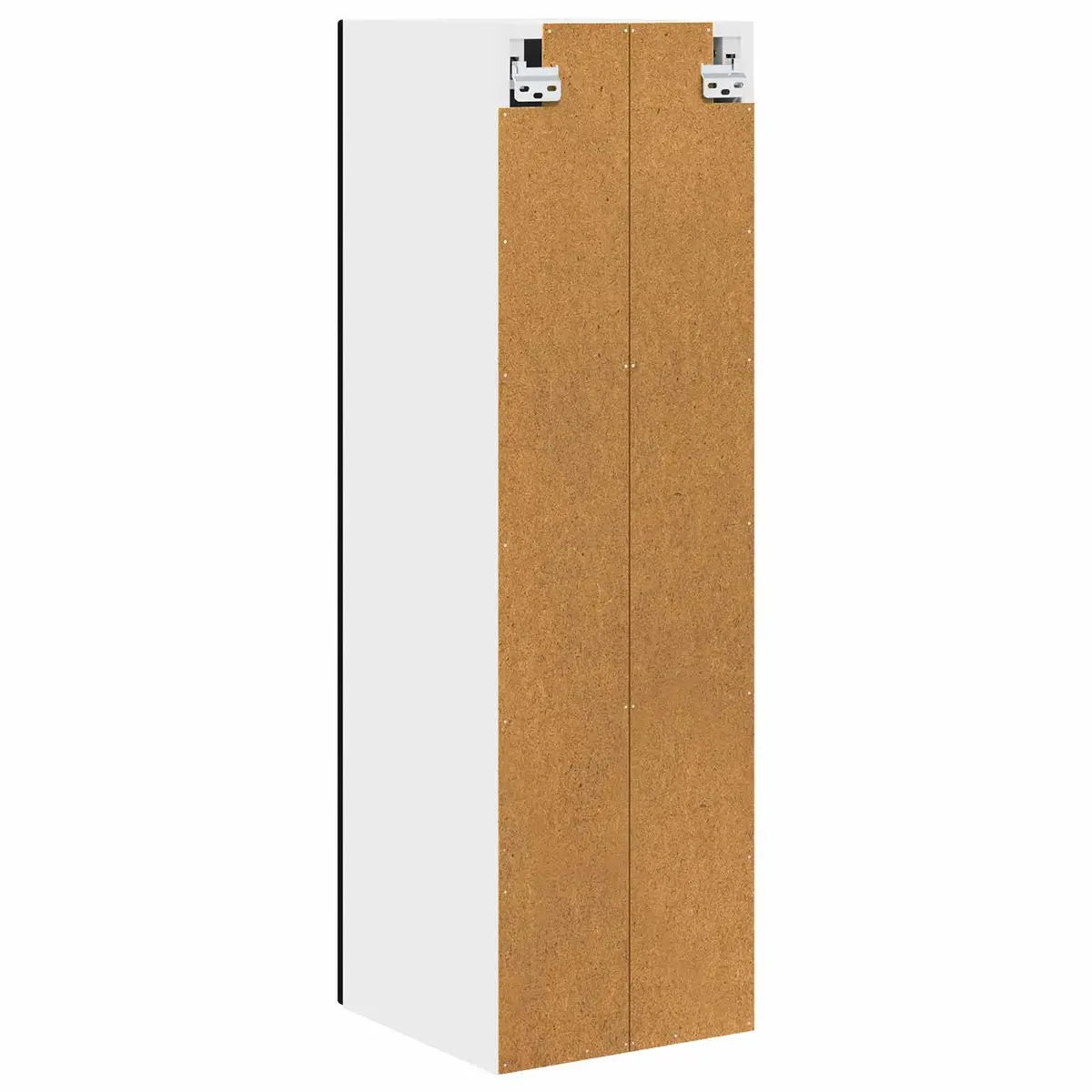 Wall Cabinet Kitchen Storage Black Engineered Wood 30x31x100cm Mounted Shelves