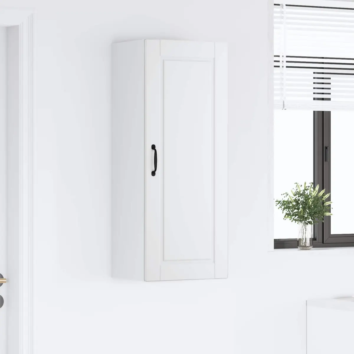 Wall Cabinet Kitchen Storage White Engineered Wood 40 x 31 x 100 cm