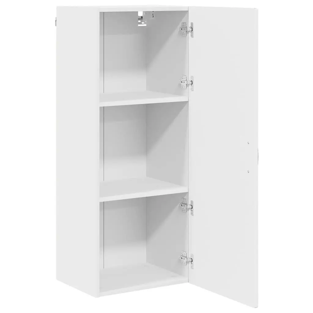 Wall Cabinet Kitchen Storage High Gloss White Modern Engineered Wood Shelves