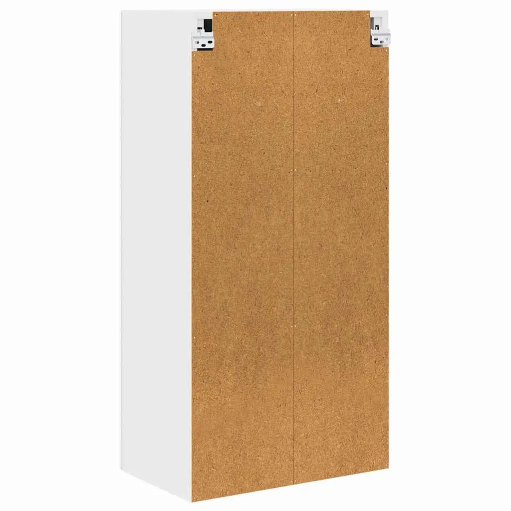 Wall Cabinet Kitchen Storage White 50x31x100cm Engineered Wood Shelves Organiser