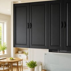 Wall Cabinet Specifications: Black Engineered Wood 50 x 31 x 100 cm