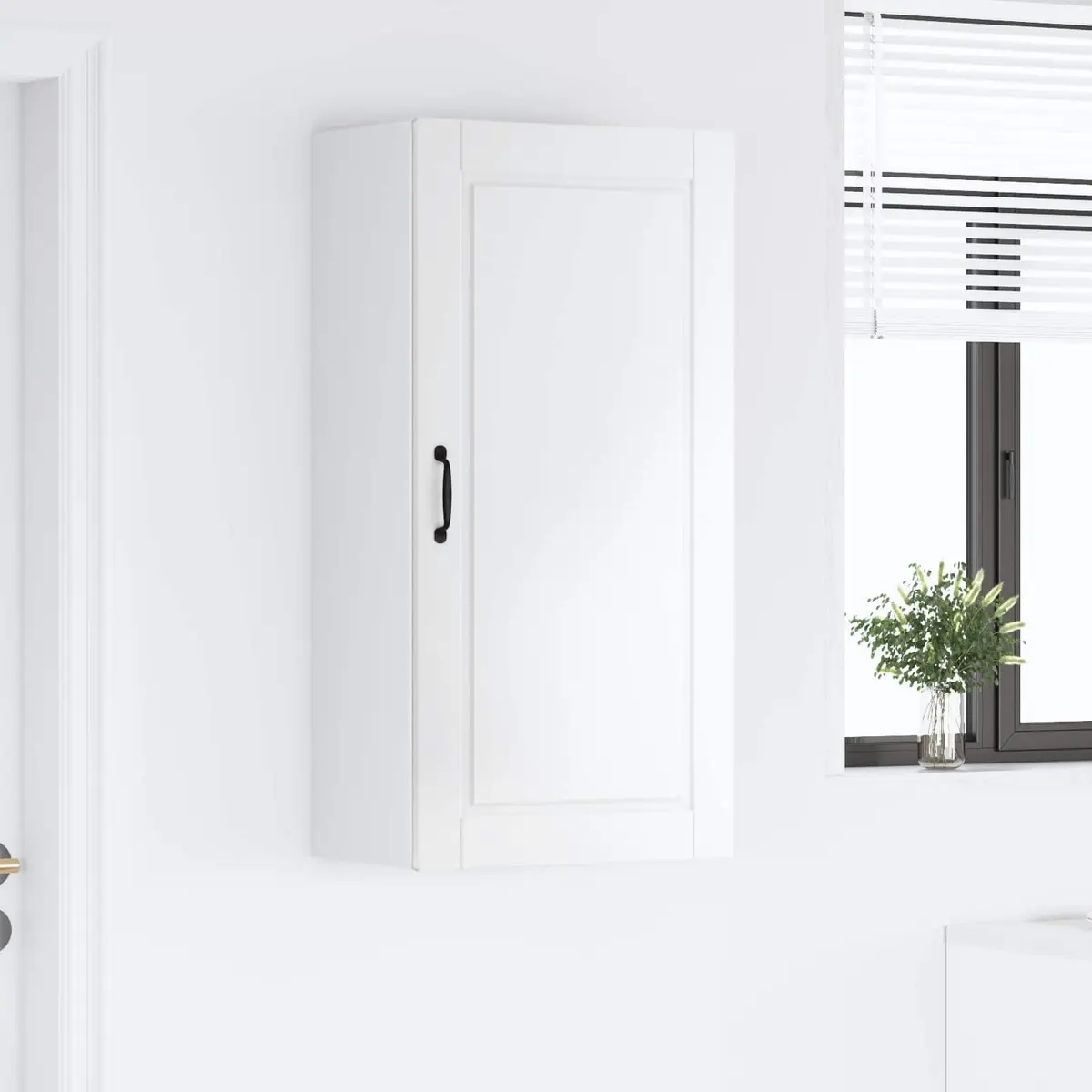 Wall Cabinet Kitchen Storage High Gloss White 50 x 31 x 100 cm