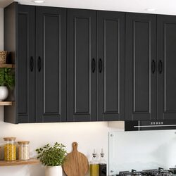 Wall-Mounted Black Kitchen Cabinet 60 x 31 x 100 cm