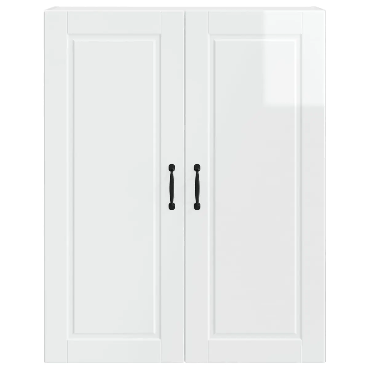 Wall Cabinet Kitchen Storage High Gloss White Engineered Wood Wall-Mounted