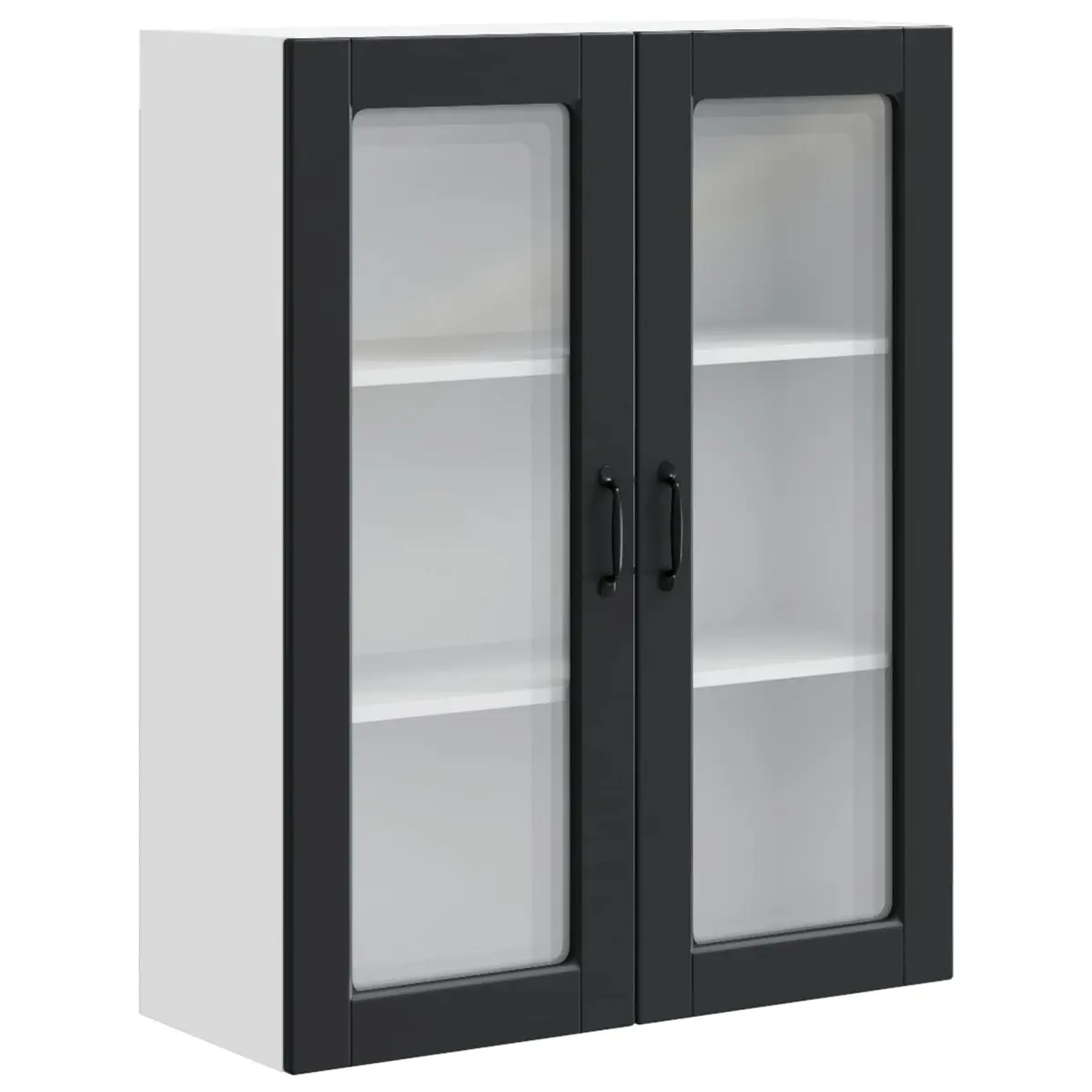 Wall-Mounted Kitchen Storage Cabinet Black 80x31x100cm