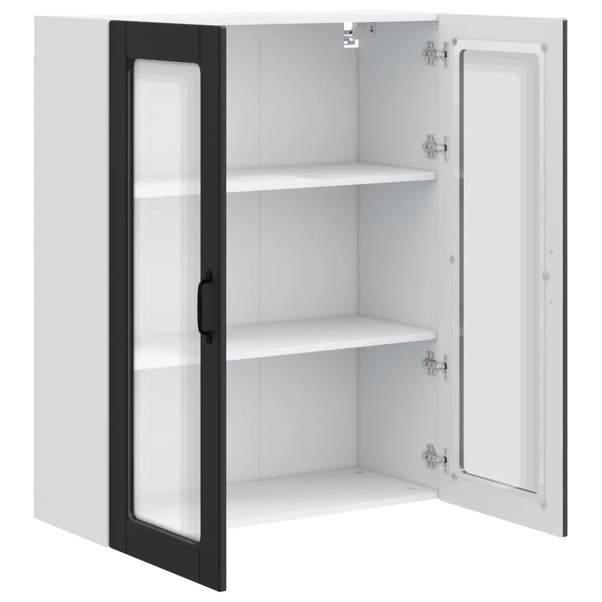 Wall-Mounted Kitchen Storage Cabinet Black 80x31x100cm