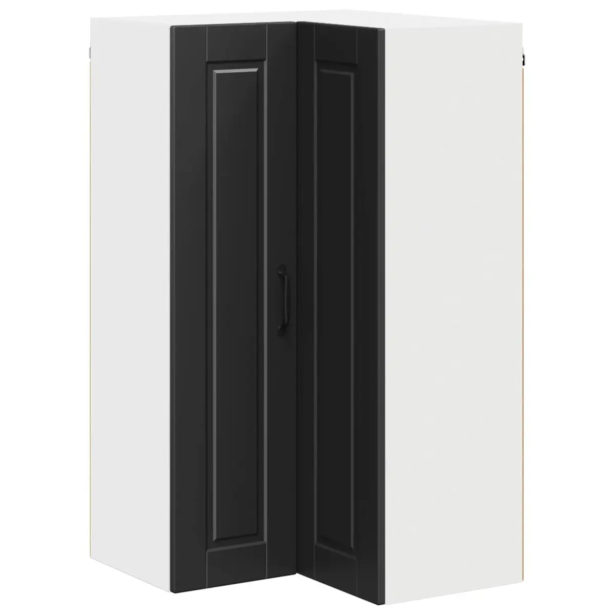 Wall Corner Kitchen Cabinet Black 57x57x100cm