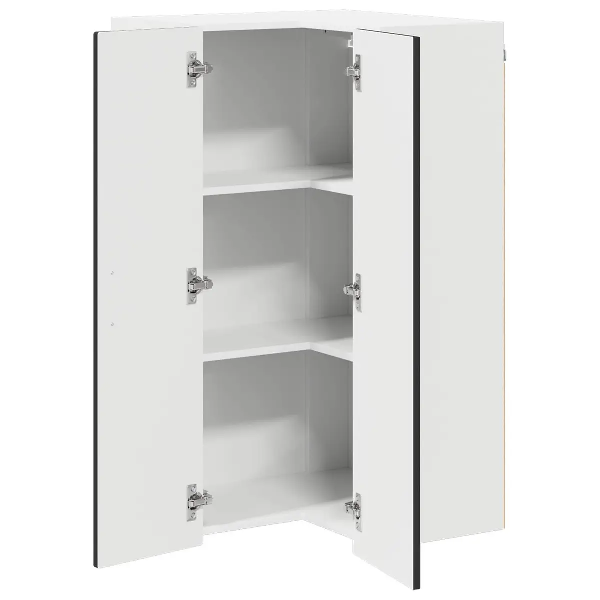 Wall Corner Kitchen Cabinet Black 57x57x100cm
