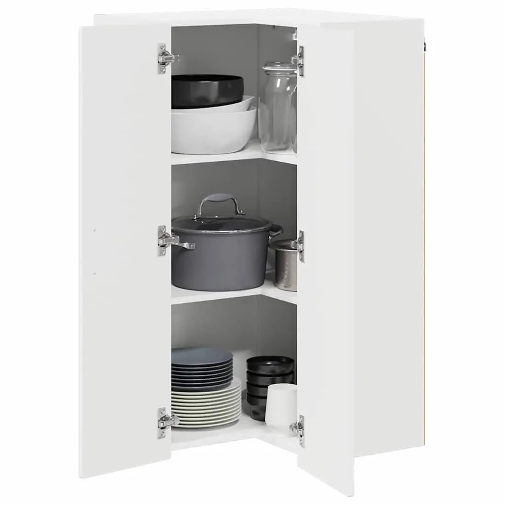 High Gloss White Kitchen Corner Cabinet