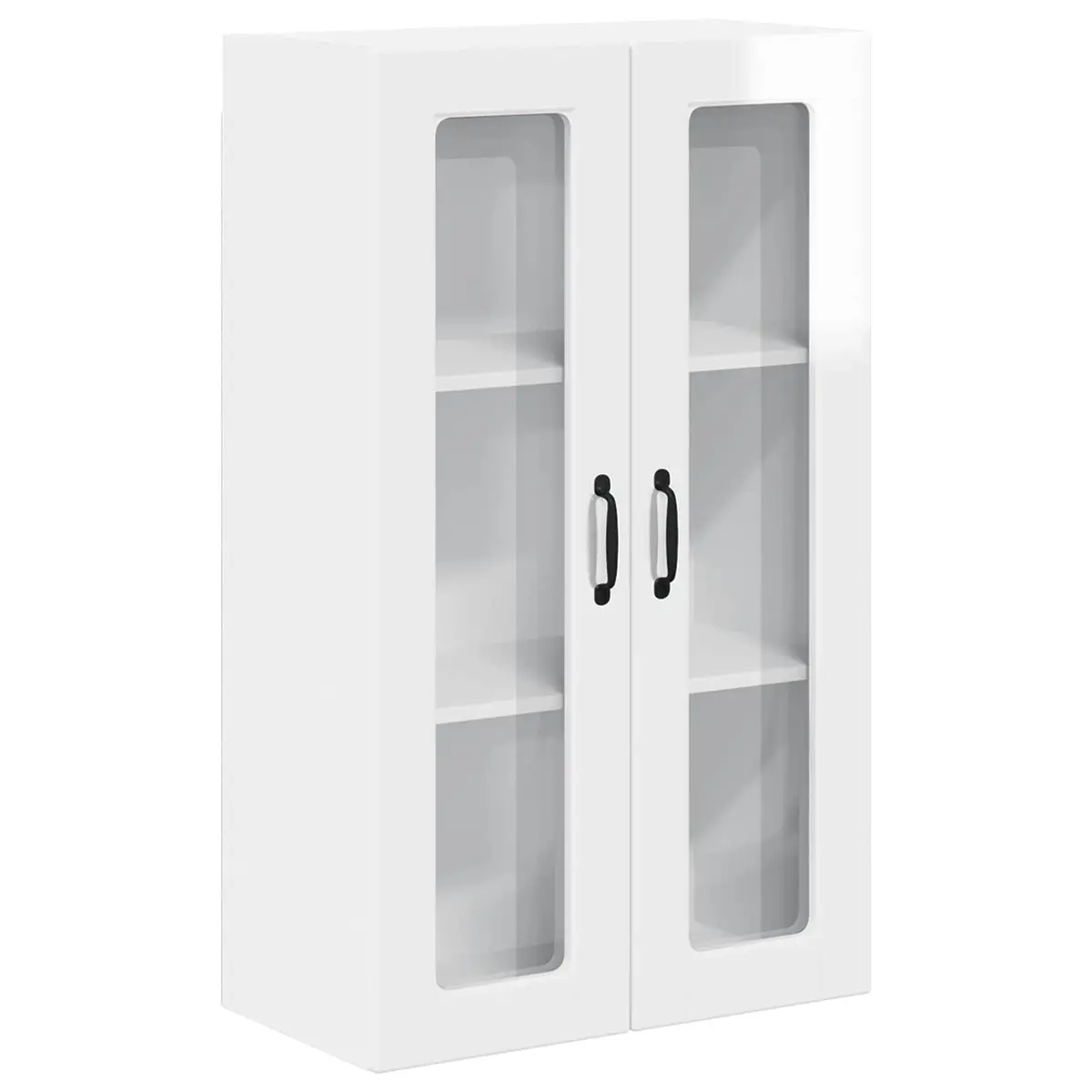 High Gloss White Wall Glass Cabinet