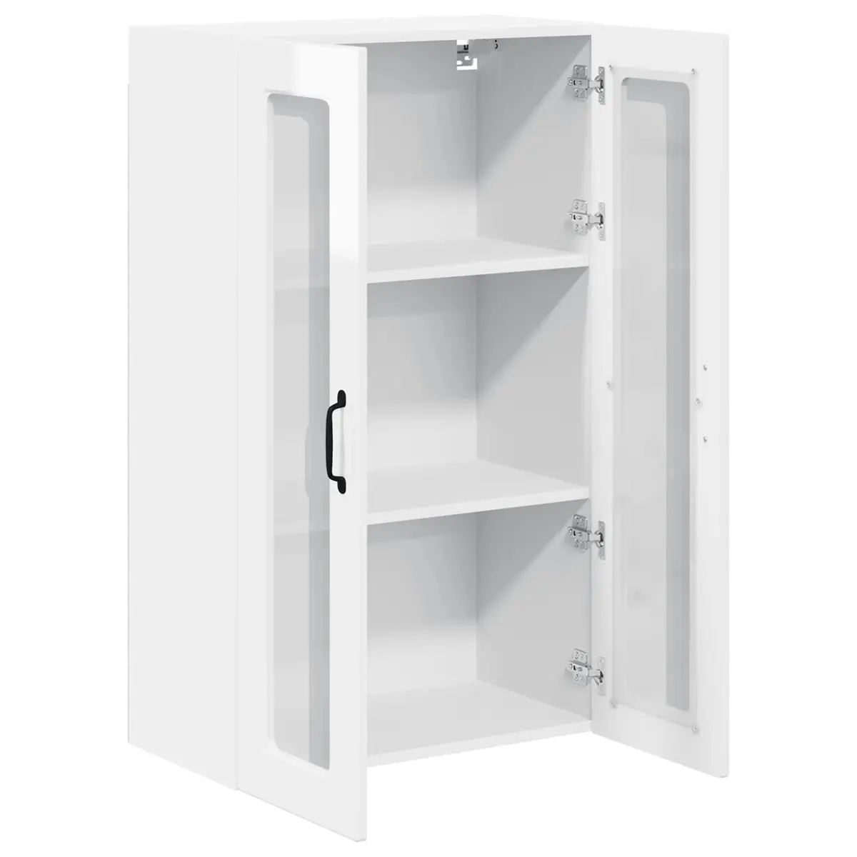 High Gloss White Wall Glass Cabinet