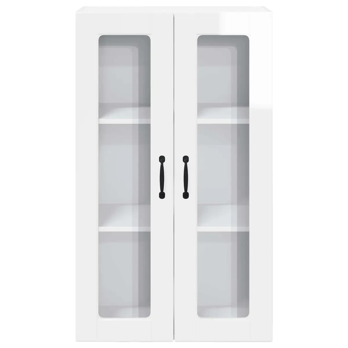 High Gloss White Wall Glass Cabinet