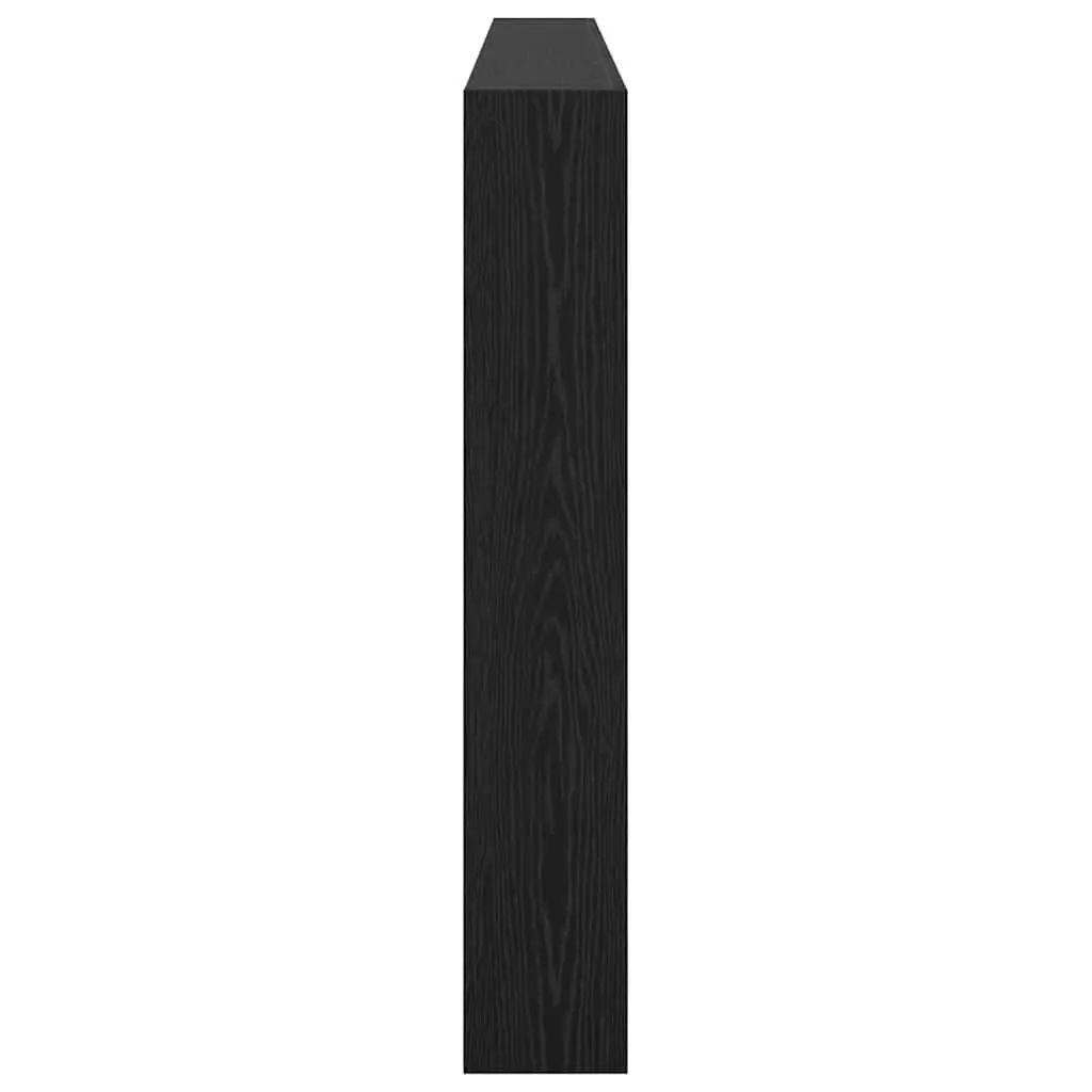 Black Engineered Wood Headboard 200cm Modern Bedroom Furniture LED Light USB
