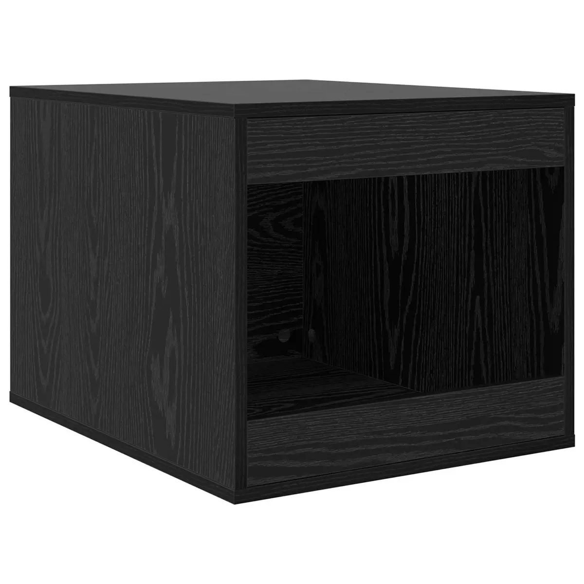 Cat Litter Box Enclosure Indoor Furniture Black Oak Wood 47 x 59 x 42 cm