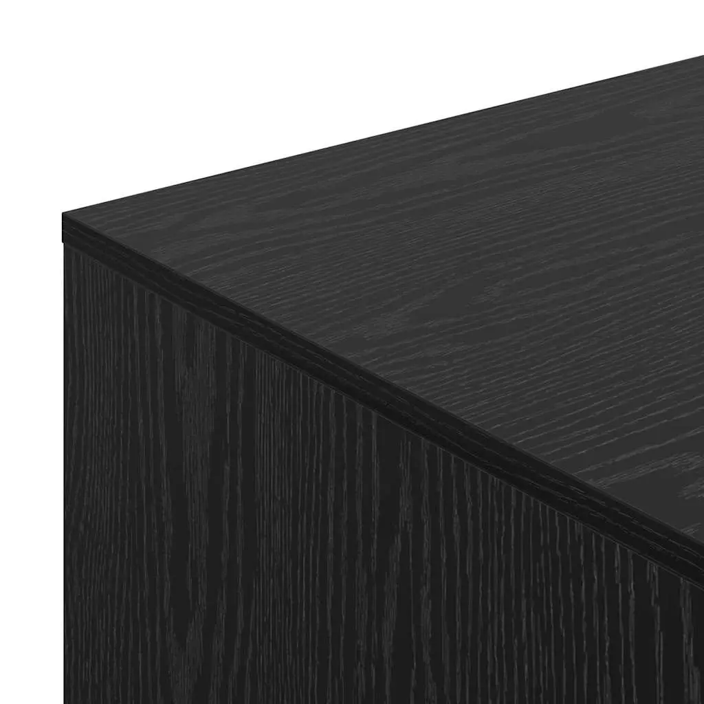 Cat Litter Box Enclosure Indoor Furniture Black Oak Wood 47 x 59 x 42 cm