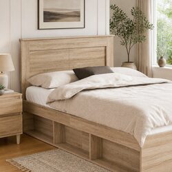 Engineered Wood Headboard 135cm in Sonoma Oak Brown