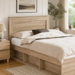 Engineered Wood Headboard 135cm in Sonoma Oak Brown