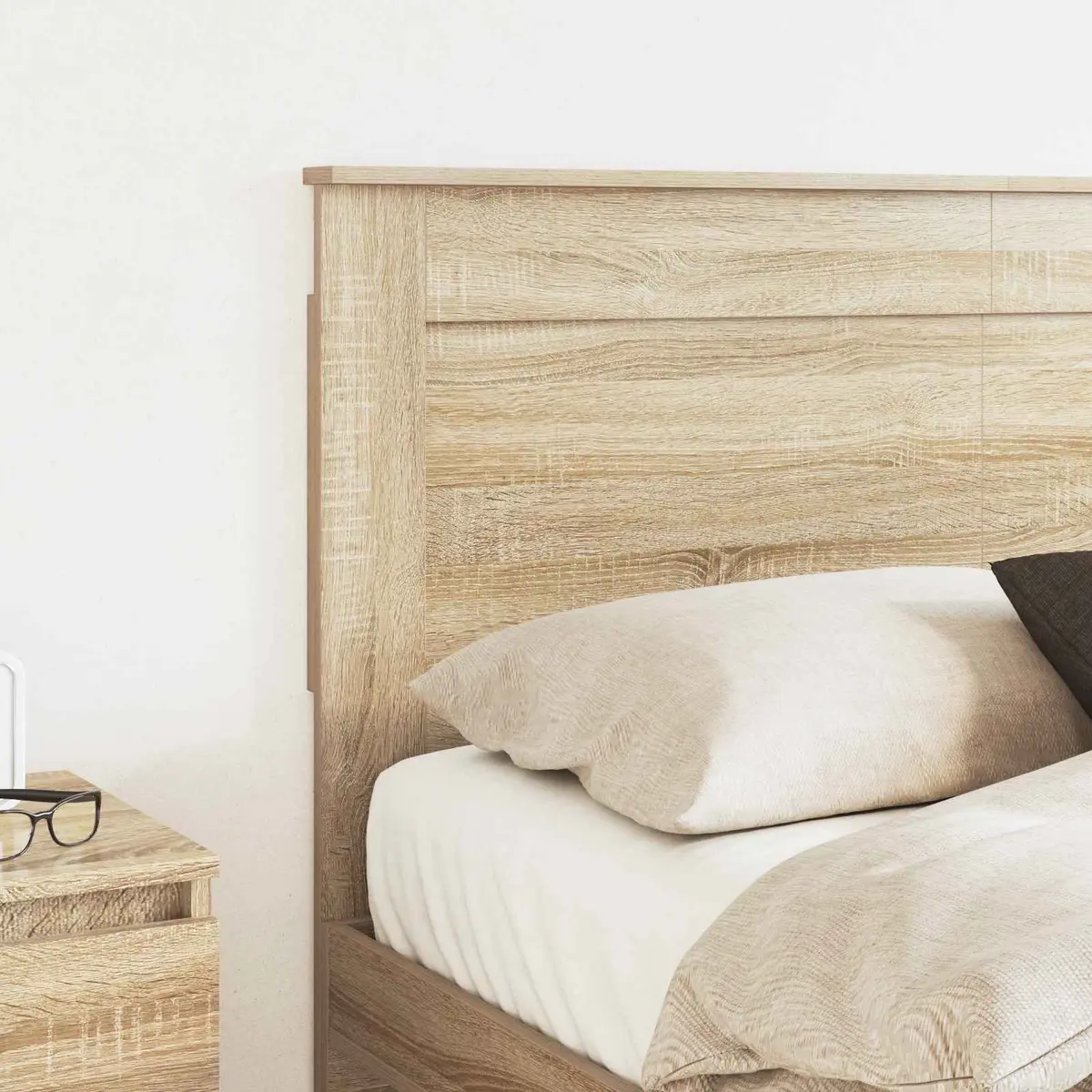 Headboard Modern Bedroom 135cm Sonoma Oak Brown Engineered Wood Furniture