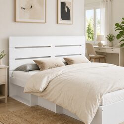 Dimensions and Specs of the White Engineered Wood Headboard