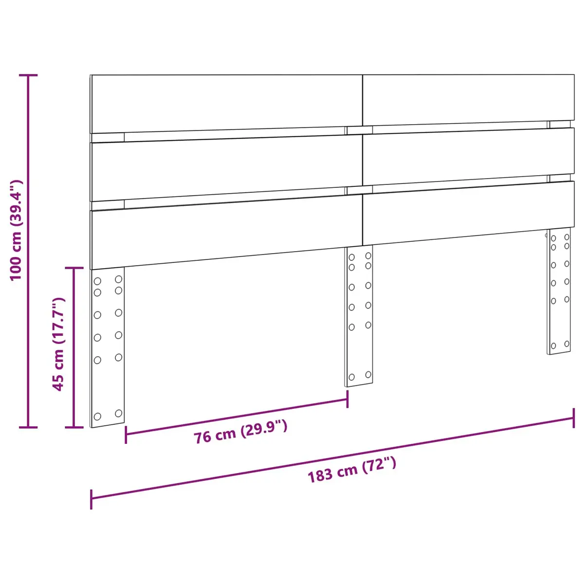 White Engineered Wood Headboard Modern Minimalist Design Bedroom Furniture