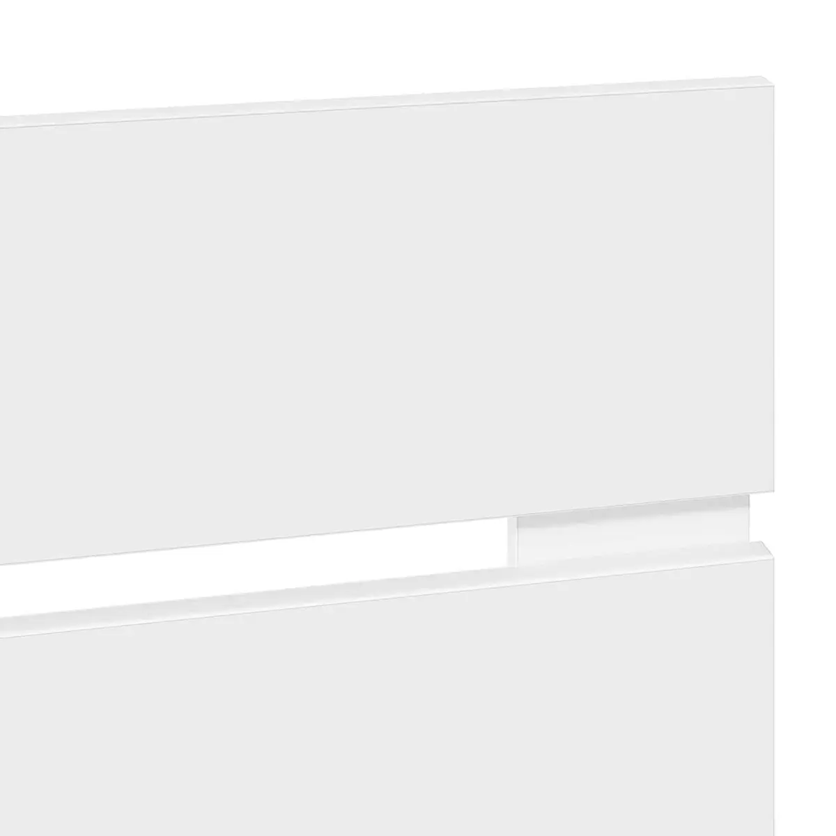 White Engineered Wood Headboard Modern Minimalist Bedroom Furniture Rectangular