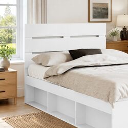 Specifications of White Engineered Wood Headboard